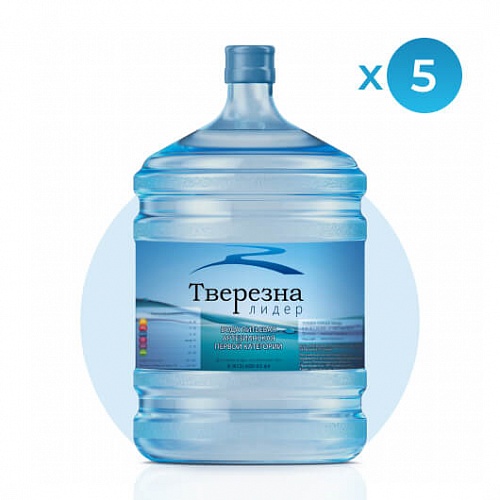 5 бутылок питьевой воды по 19 литров — питьевая вода с доставкой по .